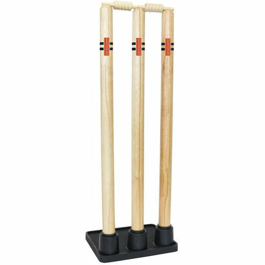 Gray Nicolls Wooden Stumps with Rubber Base - Cricket World Australia